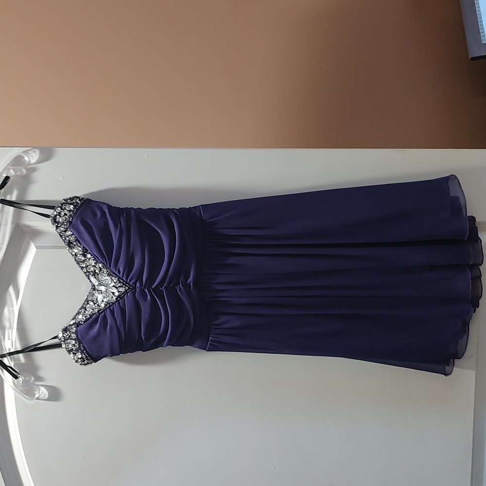 Purple Strapless Party dress